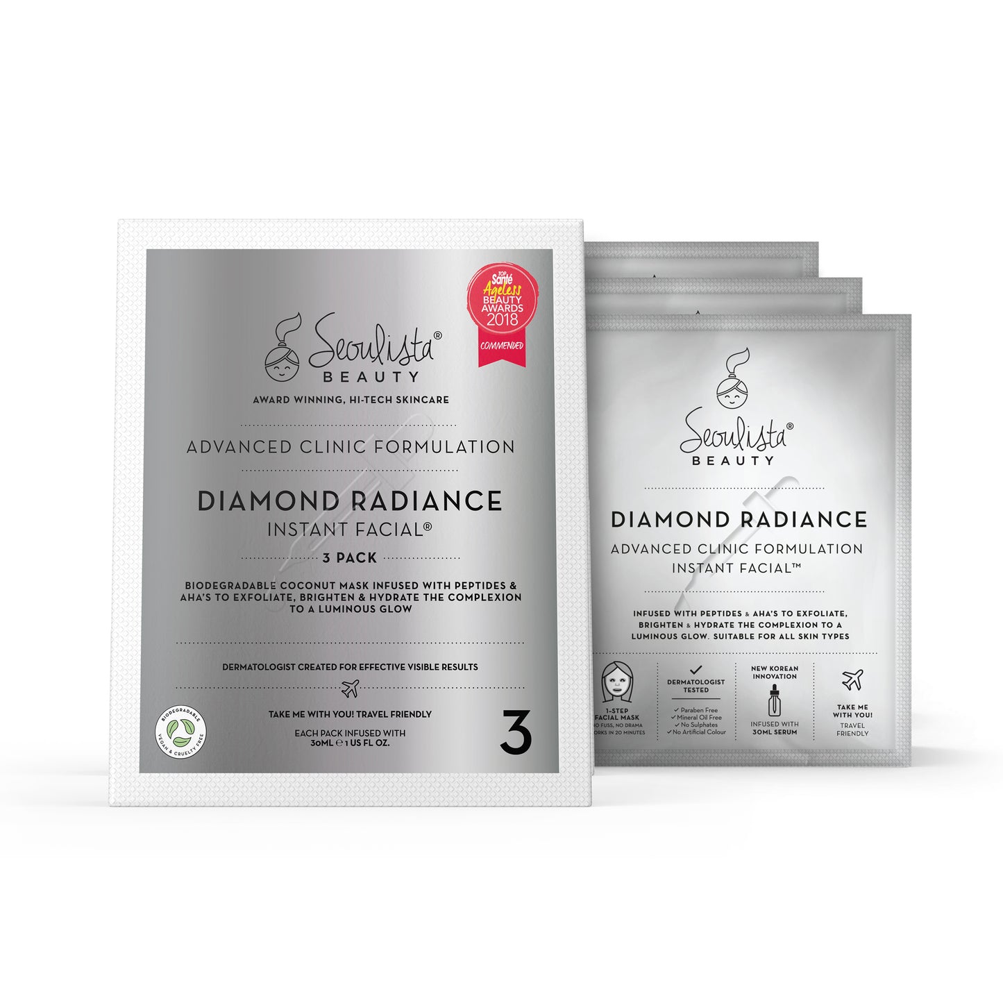 Seoulista Beauty® Diamond Radiance Instant Facial Multi Pack (3EA)