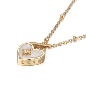 LOVE BY THE MOON LOVER GOLD NECKLACE 月光石戀人頸鏈 金色