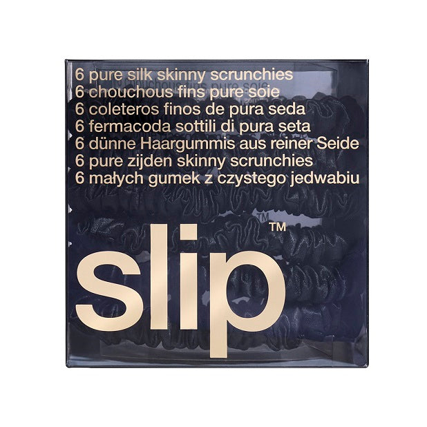 Slip Pure Silk Skinny Scrunchies - 黑色