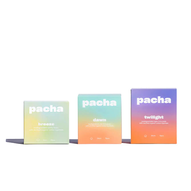 Pacha 週期呵護套裝 - 日夜用+護墊 | 90% 自然分解