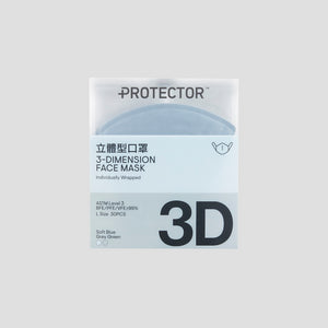PROTECTOR 3D 立體型口罩 粉藍色及灰綠色 - L碼